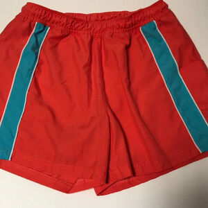 Kinesis lined orange and aqua running shorts